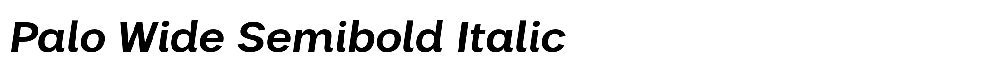 Palo Wide Semibold Italic image